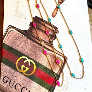 Retired Kendra Scott Kellie Long Necklaces turquoise blue only